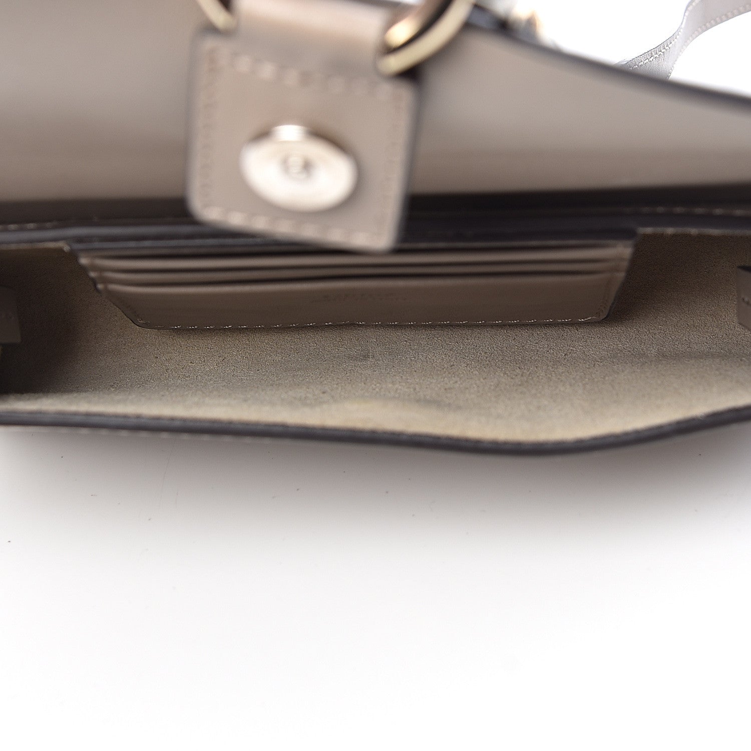 Chloe Suede Calfskin Mini Faye Shoulder Bag Motty Grey 5 of 15
