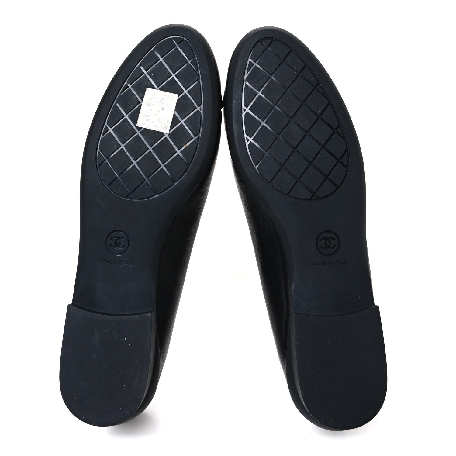 Chanel Lambskin Cap Toe CC Uniform Ballerina Flats 36.5 Black 7 of 10