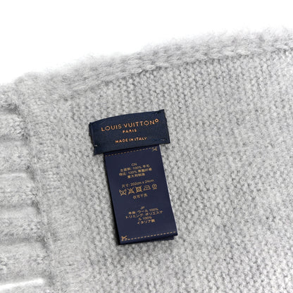 Louis Vuitton Wool LV Fluffy Scarf Grey 3 of 3