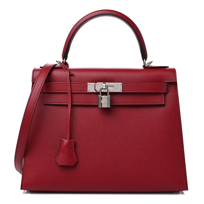 Hermes Epsom Kelly Sellier 28 Rouge Grenat 1 of 9