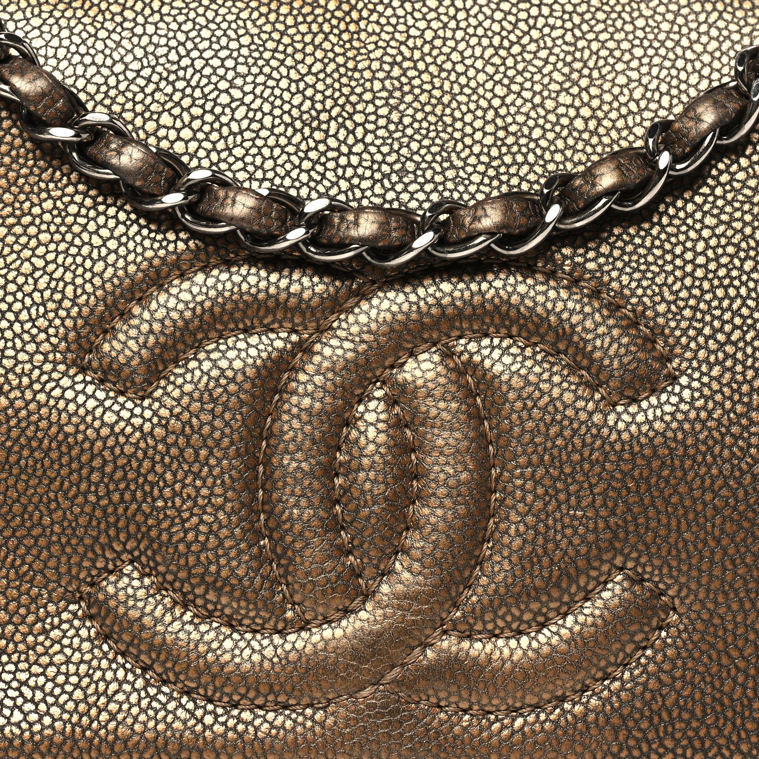 Chanel Metallic Caviar Medium Timeless CC Flap Bronze Bronze 8 of 11