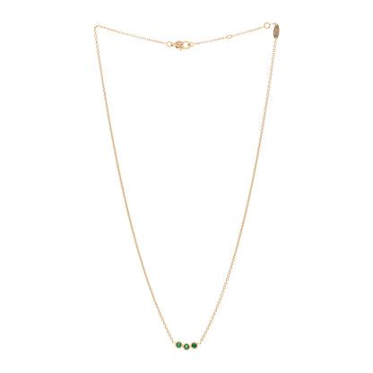 Christian Dior 18K Yellow Gold Emerald Mimirose Pendant Necklace 3 of 6