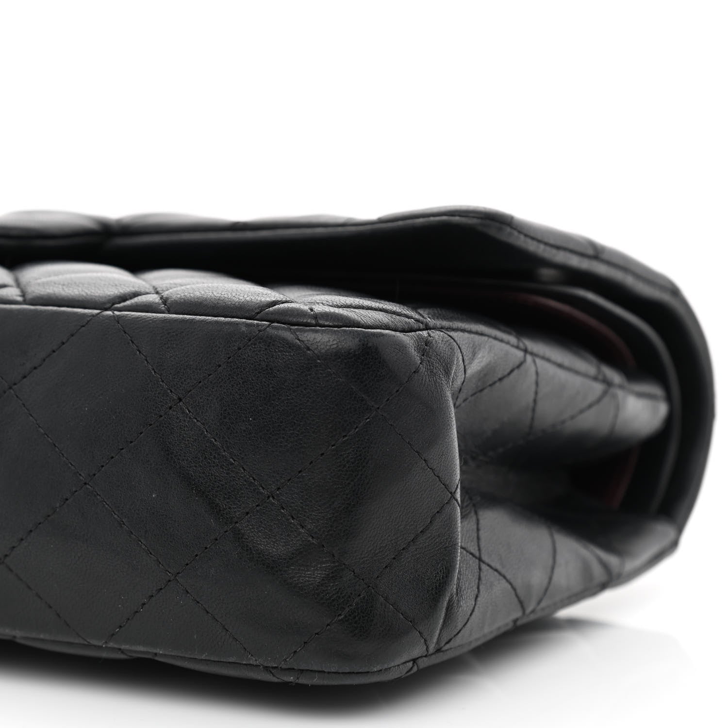 Chanel Lambskin Quilted Medium Double Flap Black 10 of 12