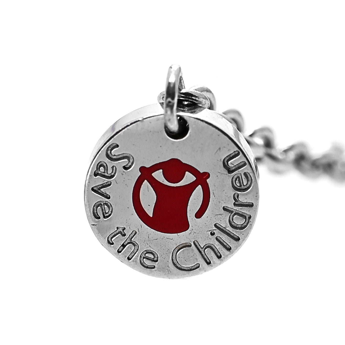 Sterling Silver Ceramic Save The Children Pendant Necklace