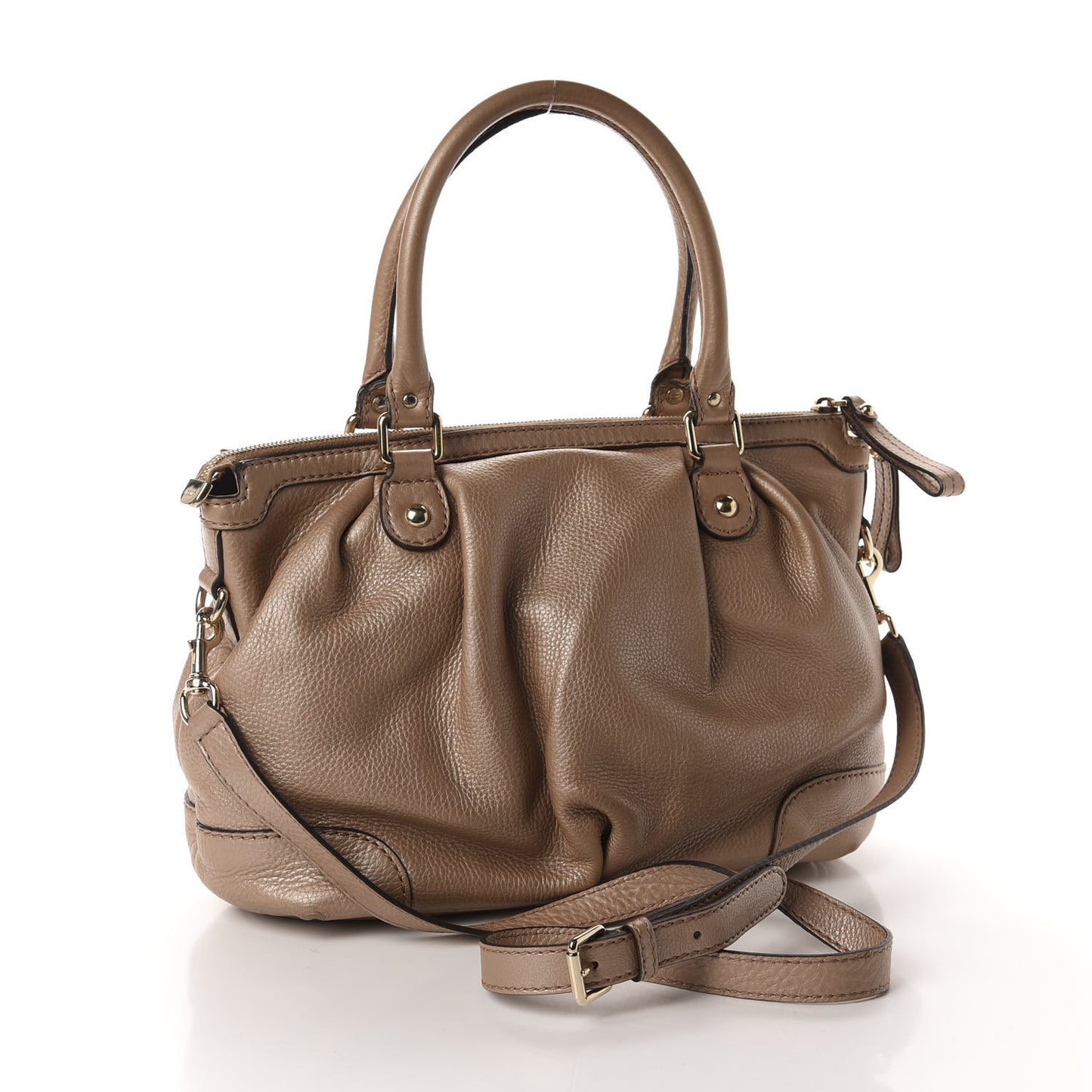 Metallic Calfskin Medium Sukey Top Handle Bag Pink