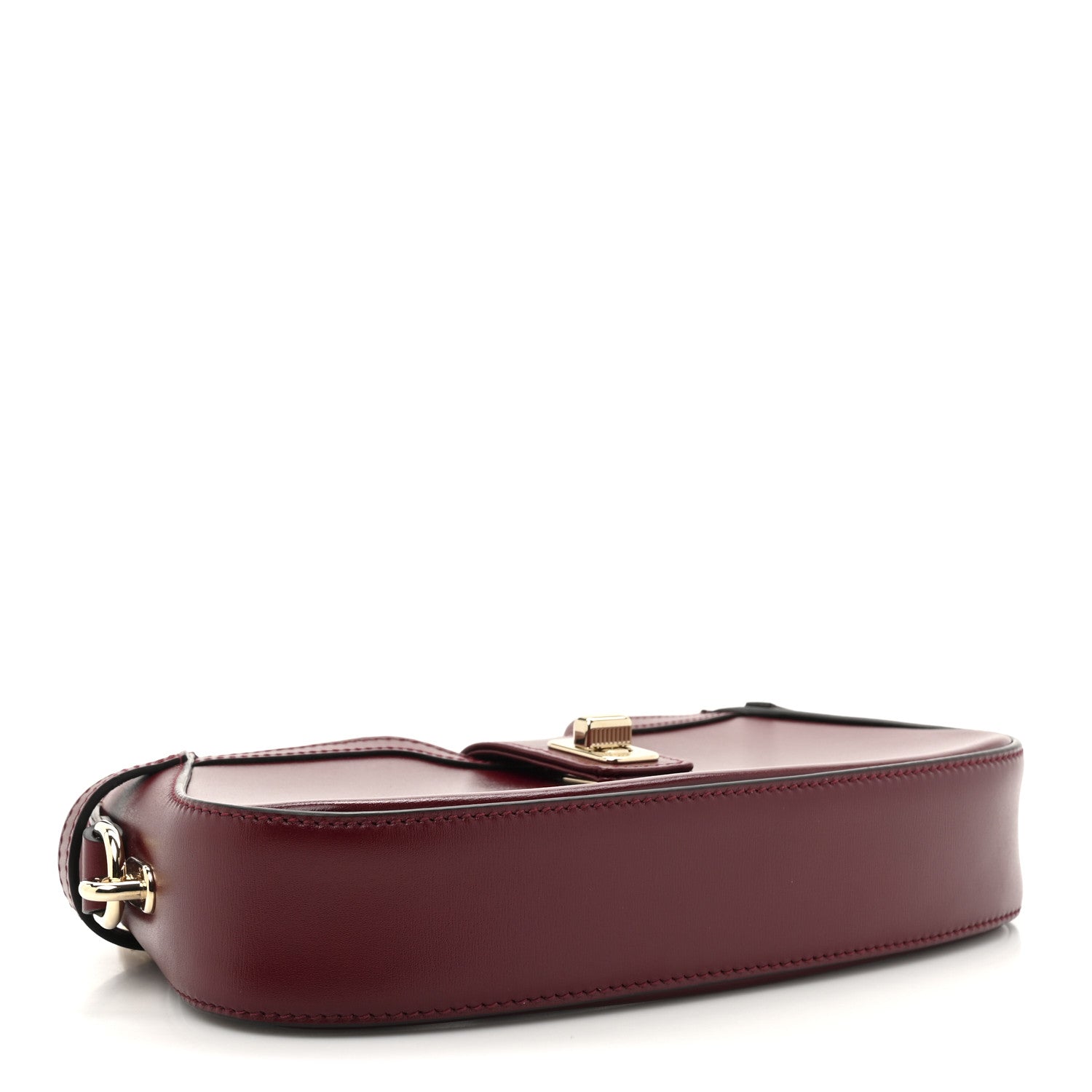 Gucci Calfskin Mini Moon Side Shoulder Bag Rosso Ancora 4 of 10