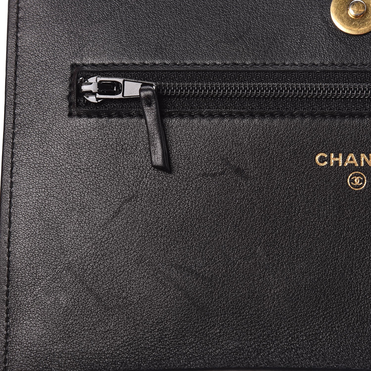 Chanel Caviar Quilted Boy Wallet On Chain WOC Black 12 of 15