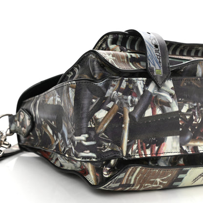 Proenza Schouler Calfskin PS1 Gotham Print Medium Satchel Fence Bike Ice 8 of 9