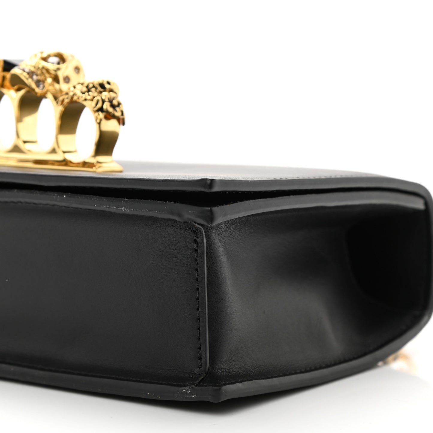 Calfskin Knuckle Shoulder Bag Black