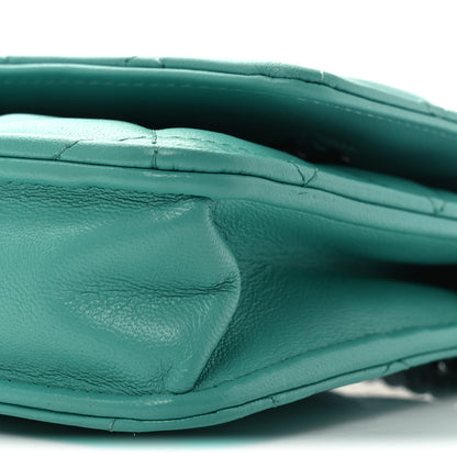 Chanel Lambskin Quilted Wallet On Chain WOC Turquoise 11 of 12