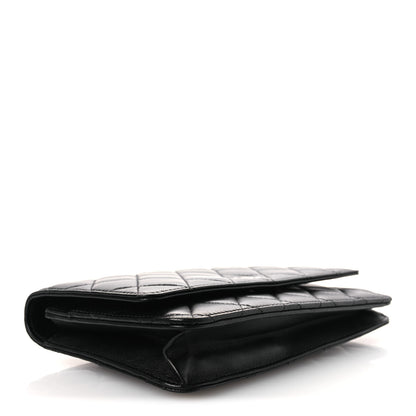 Chanel Lambskin Quilted Wallet On Chain WOC Black 4 of 11
