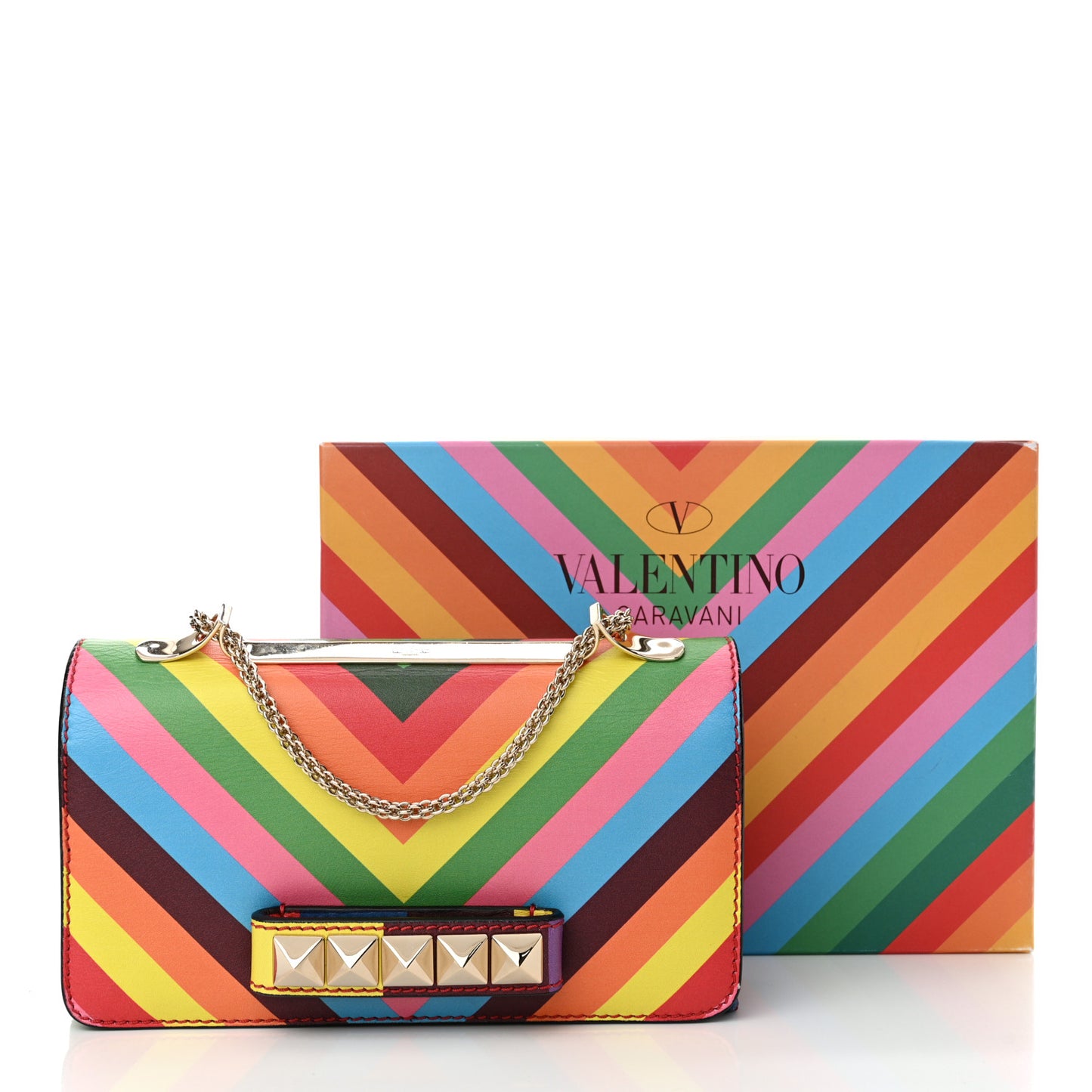 Vitello 1973 Va Va Voom Chain Shoulder Bag Multicolor