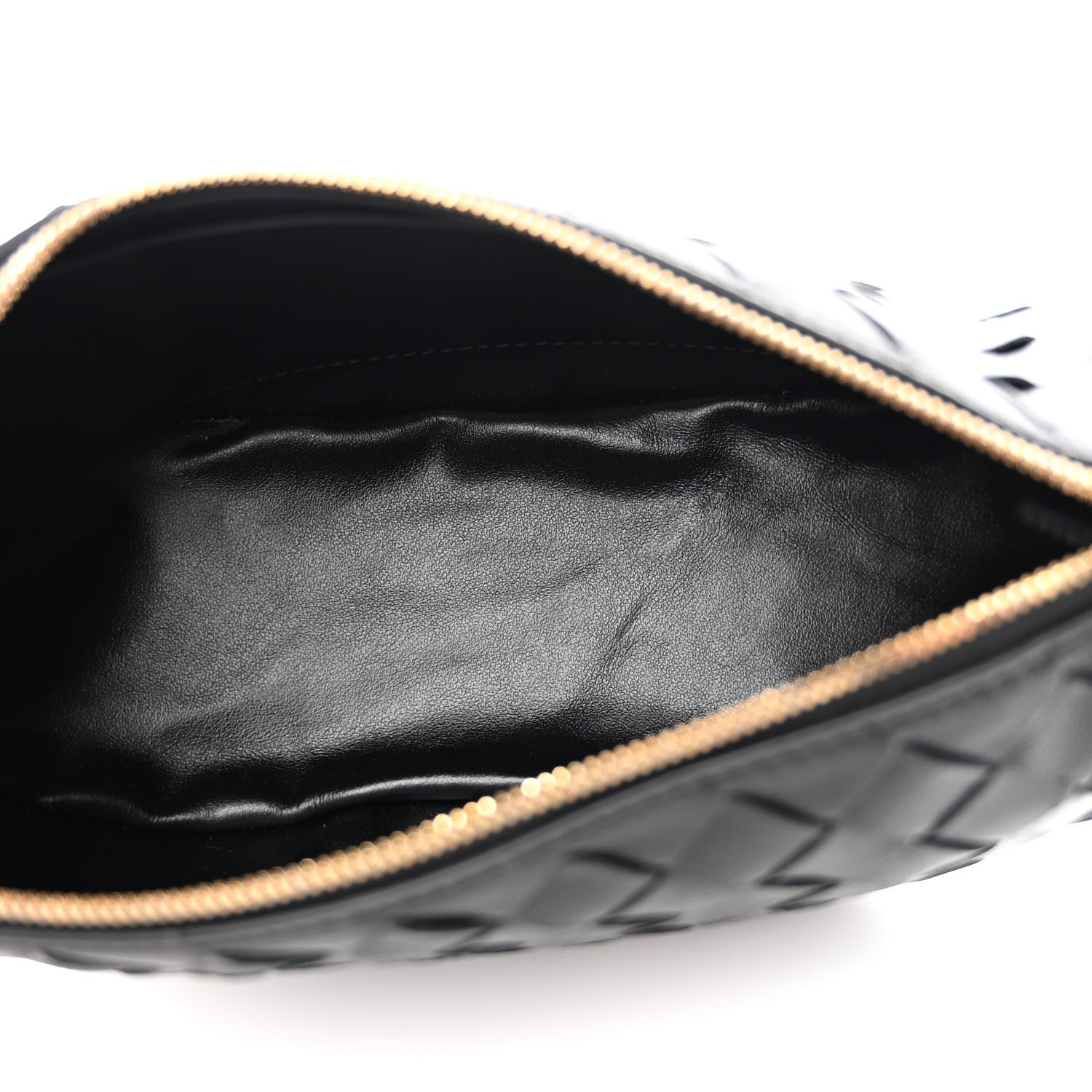 Bottega Veneta Nappa Intrecciato Half Moon Pouch On Strap Black 5 of 9