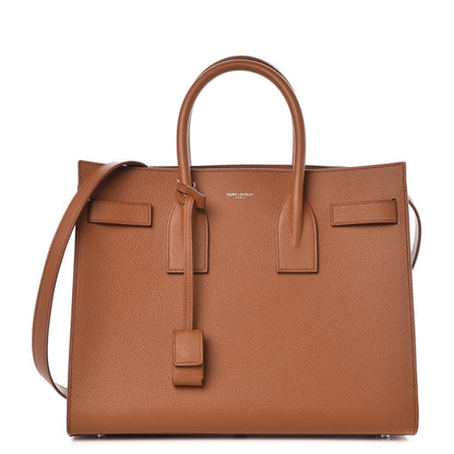 Saint Laurent Grained Calfskin Small Sac De Jour Saddle Brown 1 of 16