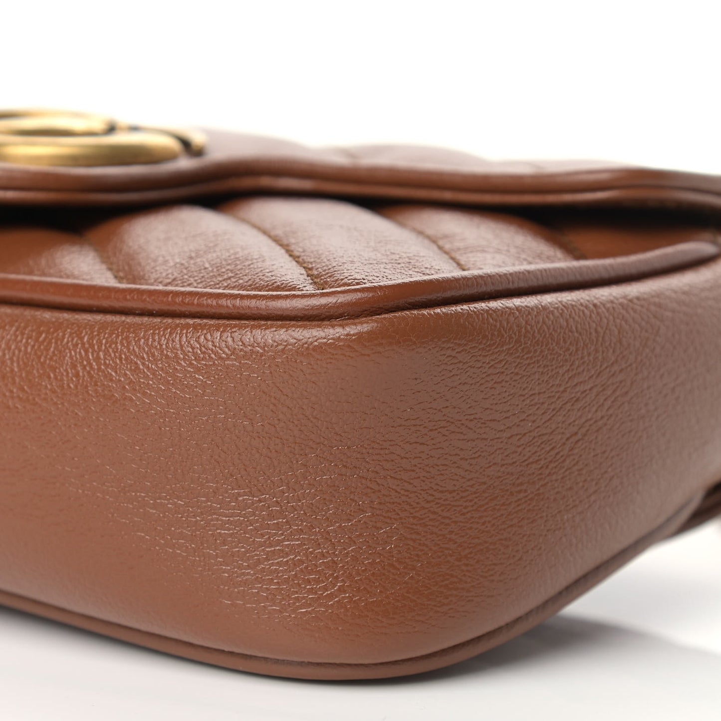 Azalea Calfskin Matelasse Diagonal Super Mini GG Marmont Shoulder Bag Cuir