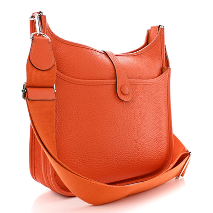 Hermes Taurillon Clemence Evelyne III PM Feu 3 of 12