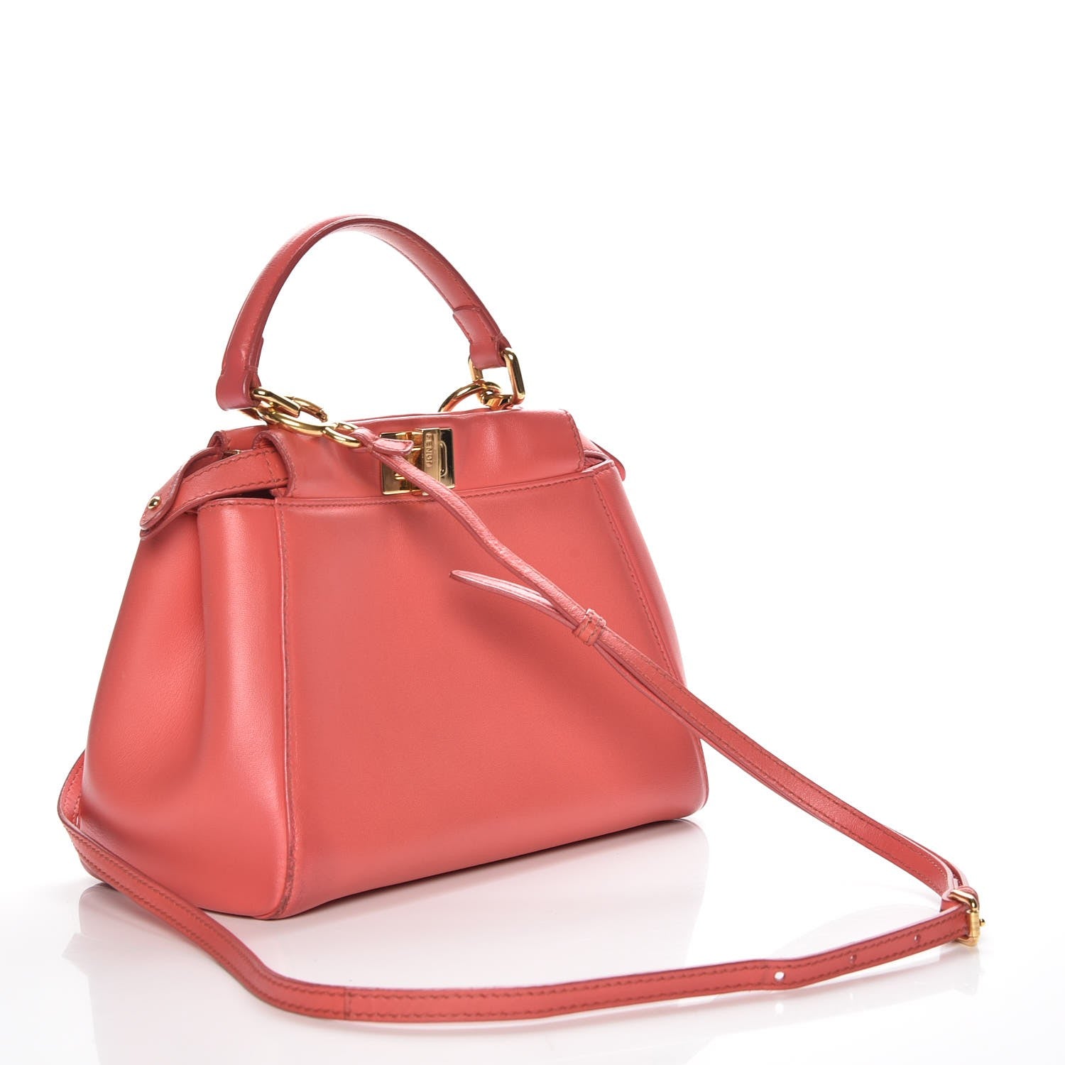 Fendi Nappa Mini Peekaboo Iconic Satchel Rosa Exstasy 4 of 11