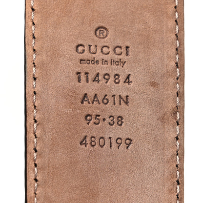 Gucci Calfskin Interlocking G Belt 95 38 Dark Brown 3 of 6