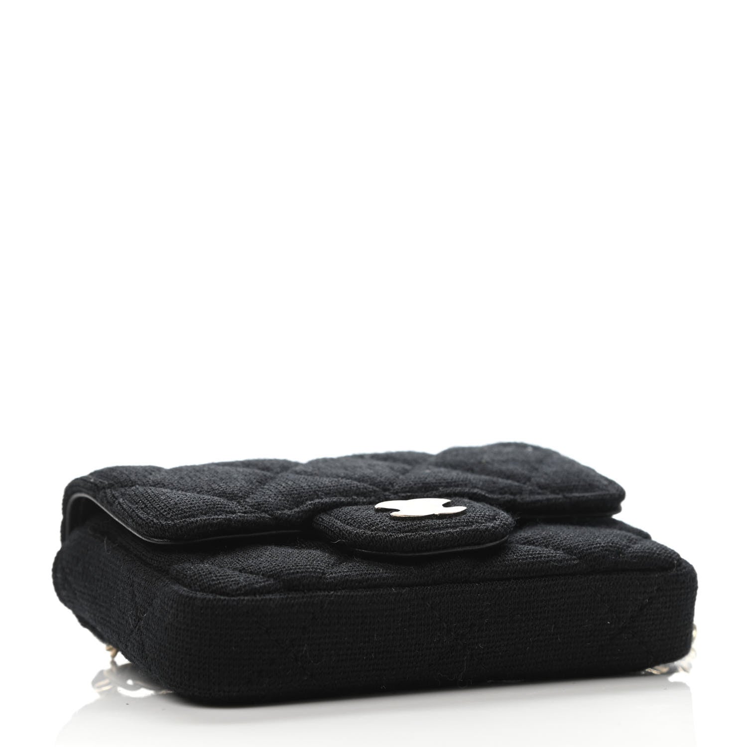Chanel Jersey Quilted Flap Chain Waist Bag Black 3 of 4