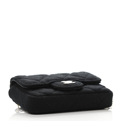 Chanel Jersey Quilted Flap Chain Waist Bag Black 3 of 4