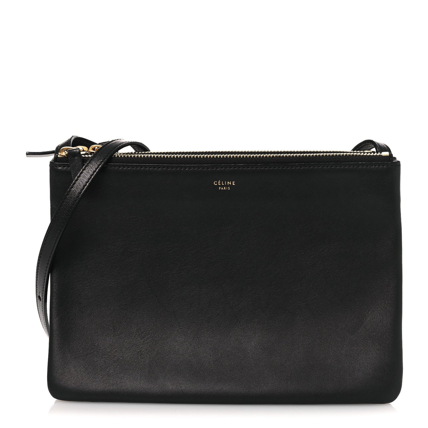 Lambskin Large Trio Crossbody Bag Black