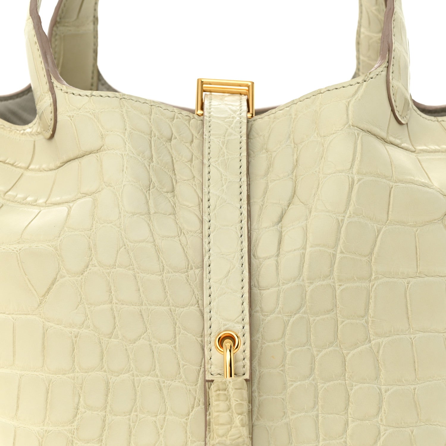 Hermes Matte Alligator Picotin Lock 18 Beton 8 of 12