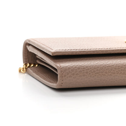Gucci Dollar Calfskin Petite GG Marmont Wallet Chain Bag Porcelain Rose 8 of 9