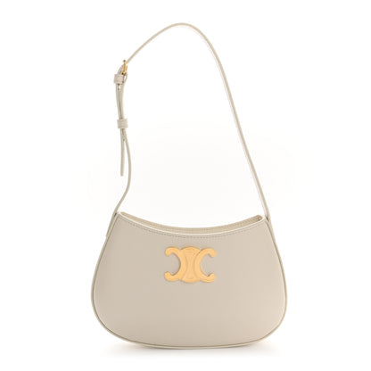 Celine Shiny Calfskin Medium Tilly Triomphe Shoulder Bag Rice 1 of 10