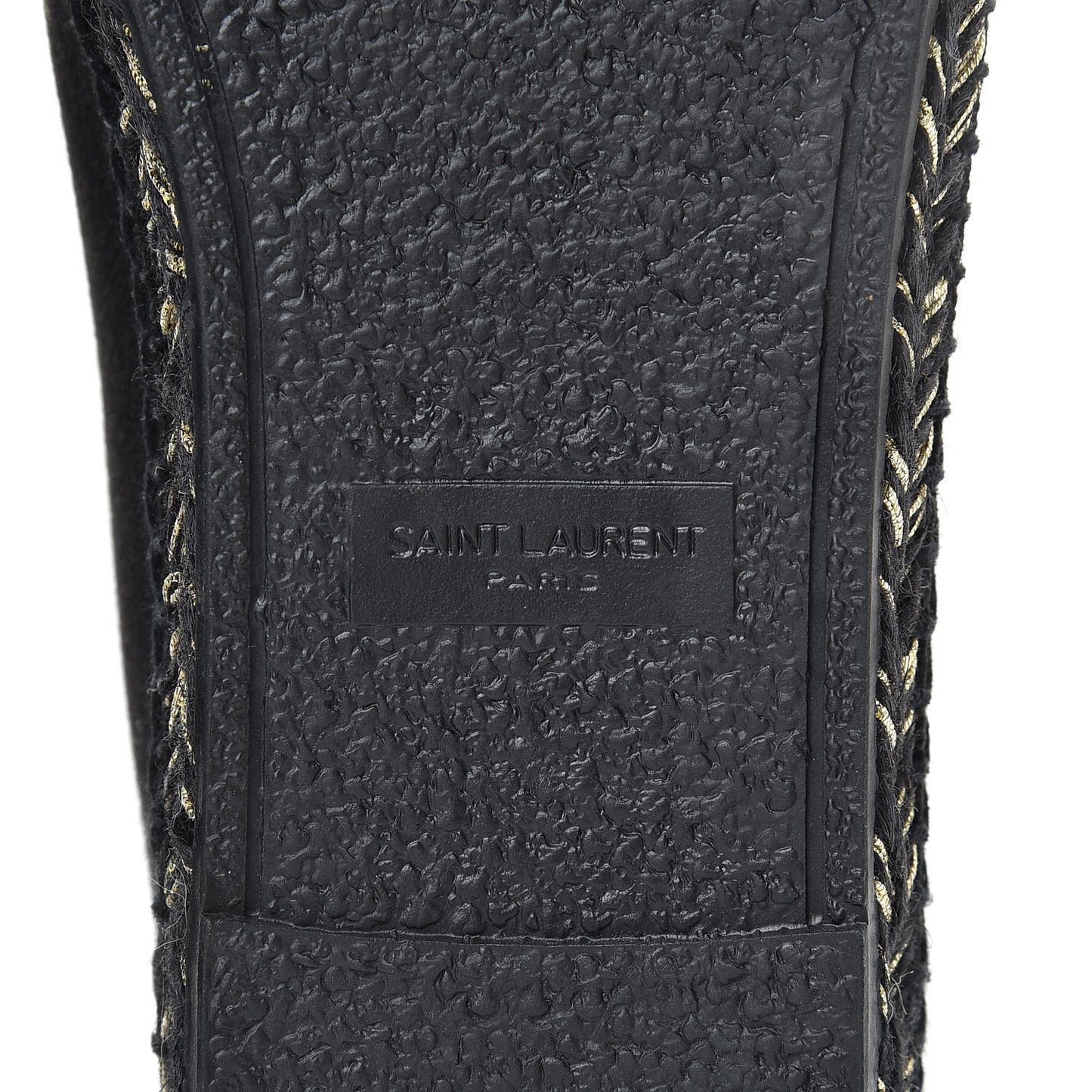 Canvas Logo Embroidered Espadrilles 41 Black
