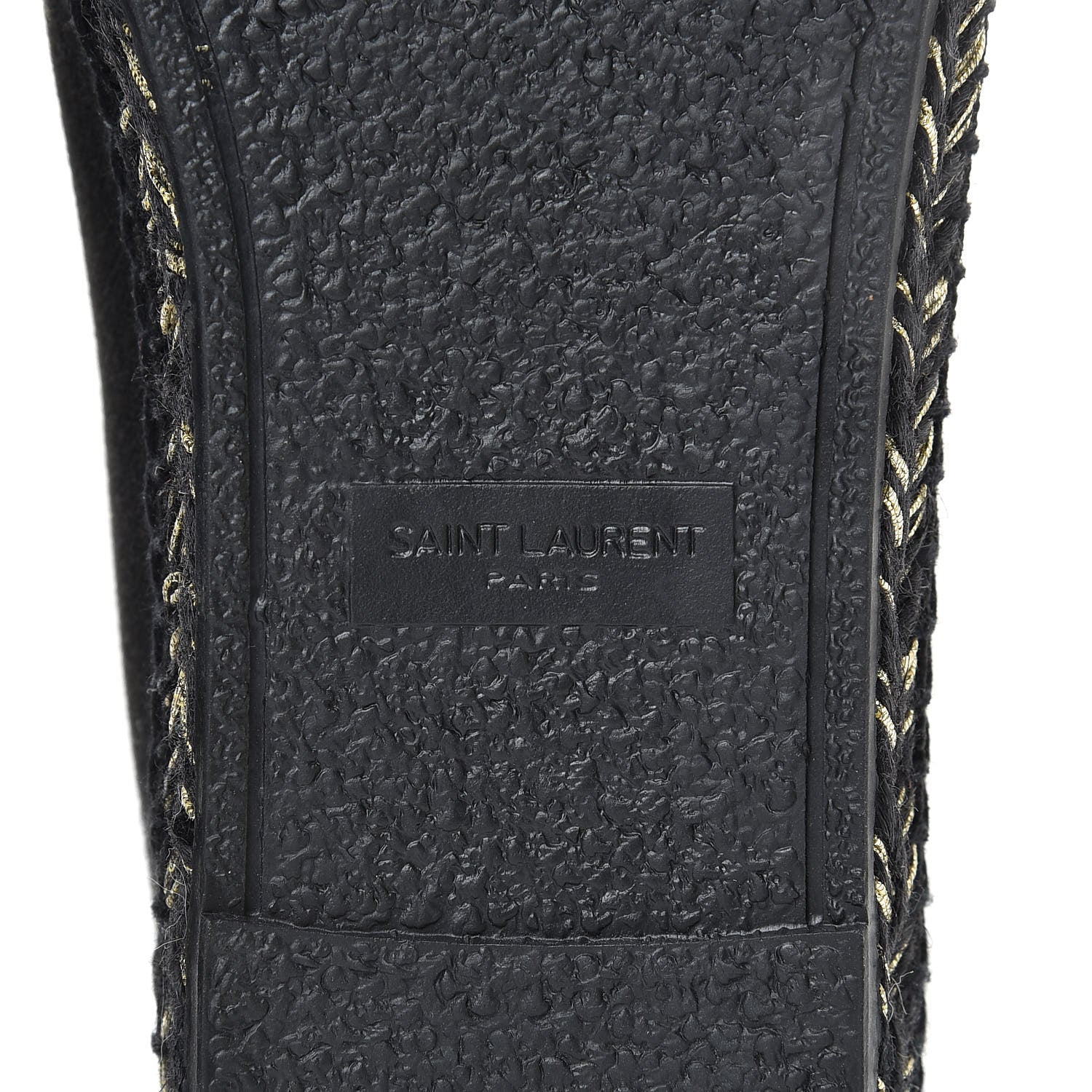 Saint Laurent Canvas Logo Embroidered Espadrilles 41 Black 6 of 10