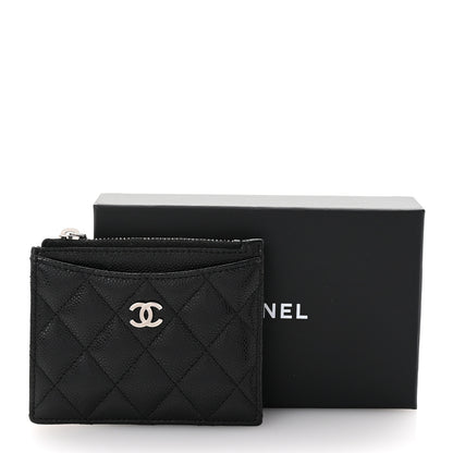 Chanel Caviar Quilted CC Zip Card Holder Black 8 of 8