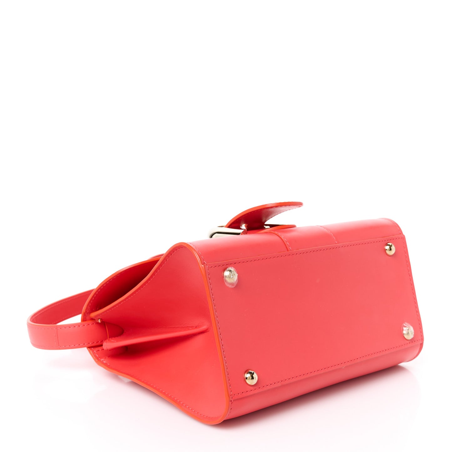 Box Calfskin Mini Brillant Satchel Coral