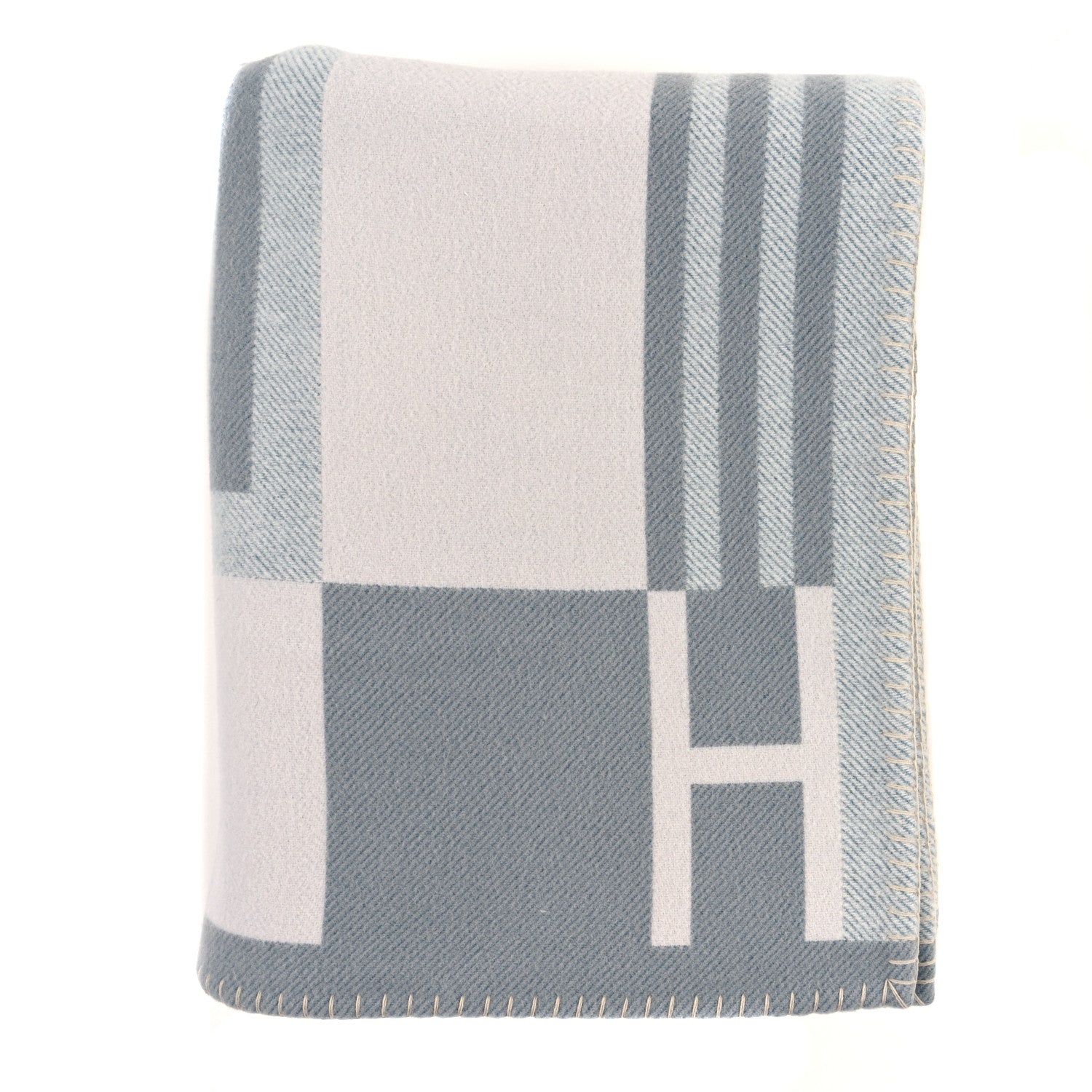 Hermes Wool Cashmere Ithaque Blanket Gris Perle 1 of 3
