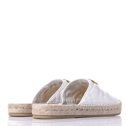 Gucci Nappa Matelasse GG Marmont Espadrille Slippers 38.5 Great White 4 of 12