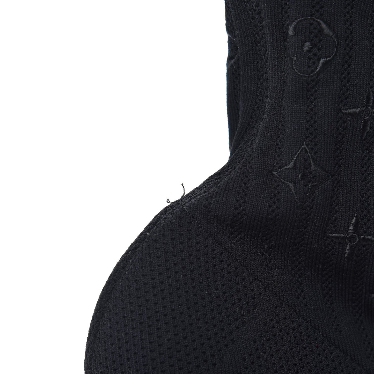 Monogram Stretch Fabric Silhouette Ankle Boots 41 Black