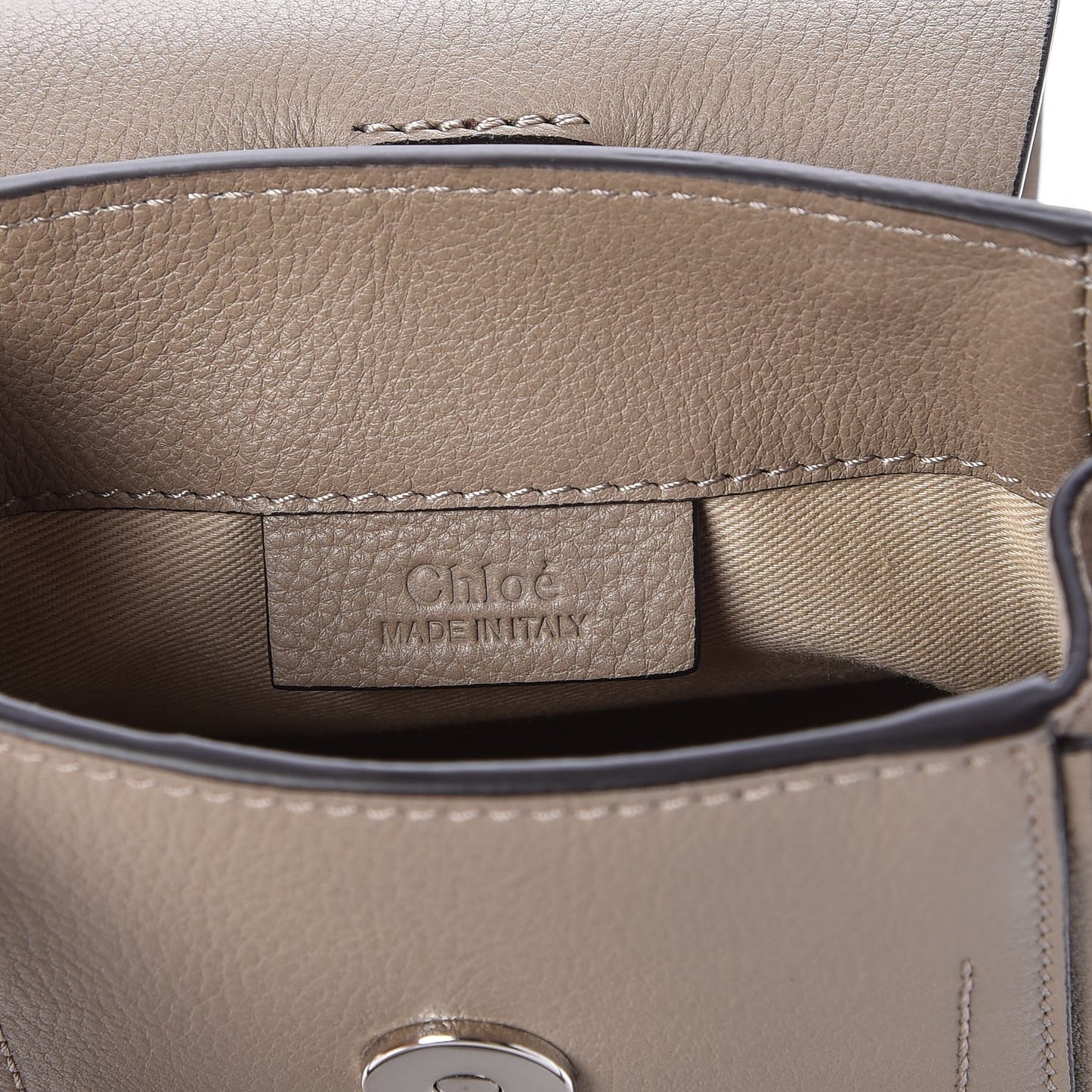 Suede Calfskin Mini Faye Backpack Motty Grey