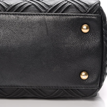 Chanel Calfskin Large Retro Girl Shopping Tote Black 6 of 12