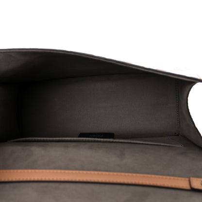 Fendi Vitello Century F is Fendi Whipstitch Threads FF Embossed Kan I Shoulder Bag Tobacco Orzo 4 of 12