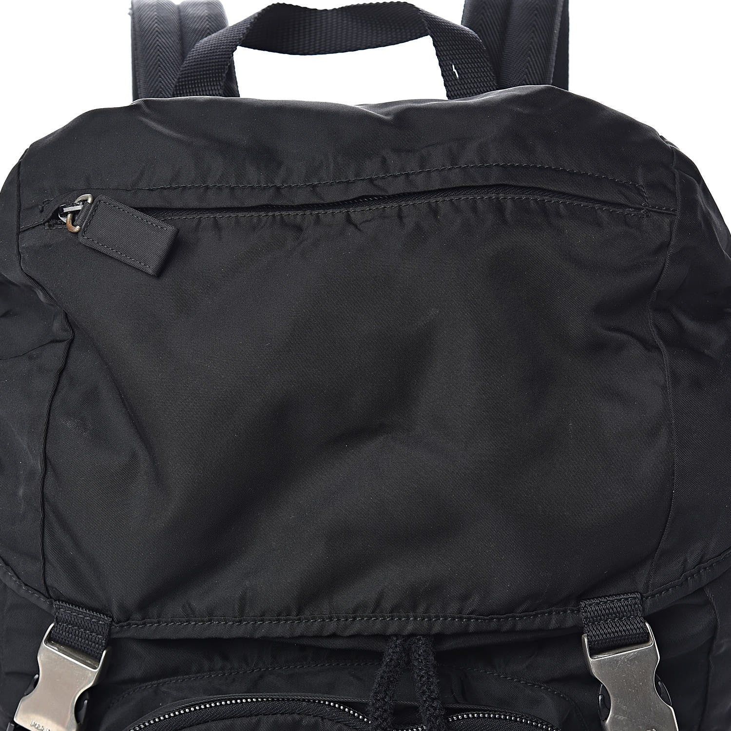 Prada Tessuto Nylon Montagna Double Buckle Backpack Black 9 of 9
