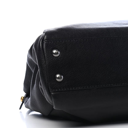 Fendi Goatskin Medium Peekaboo Iconic Satchel Black 8 of 9
