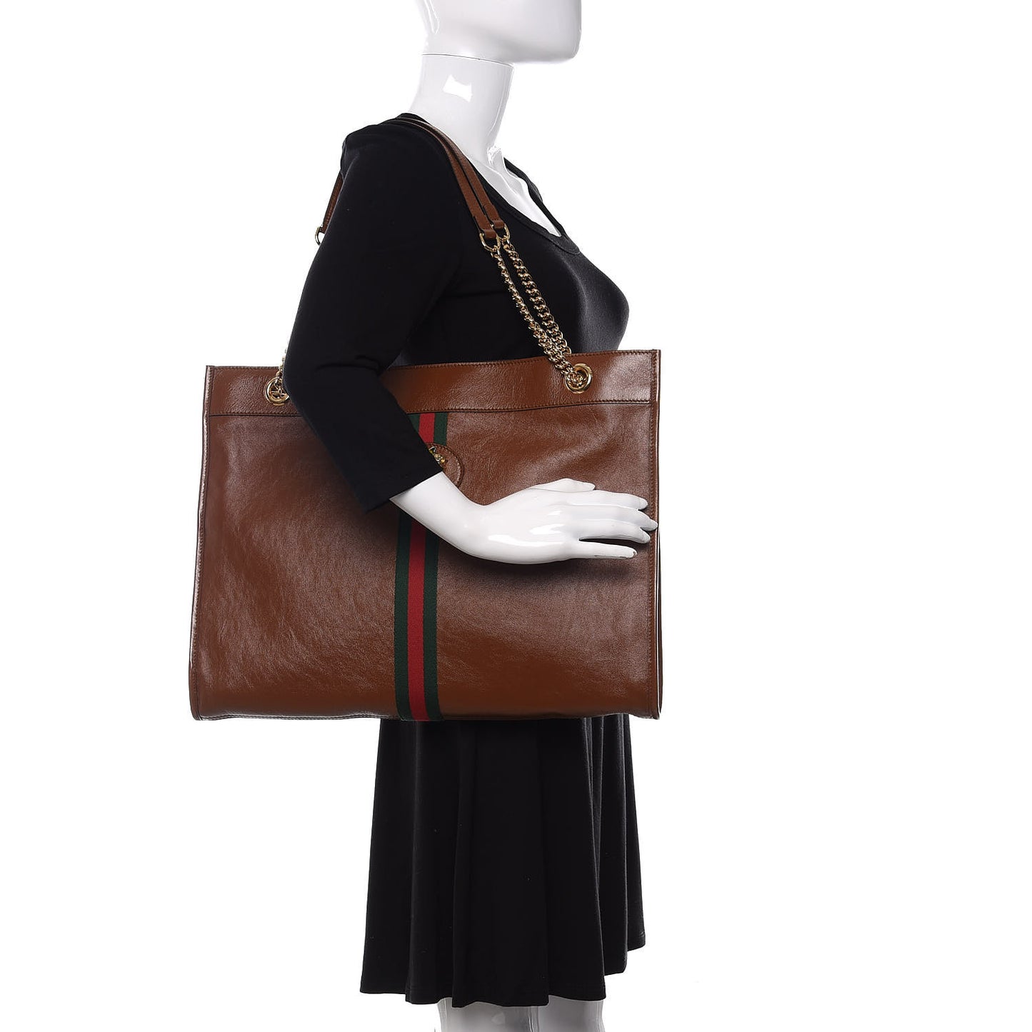 Calfskin Large Rajah Chain Tote Cuir