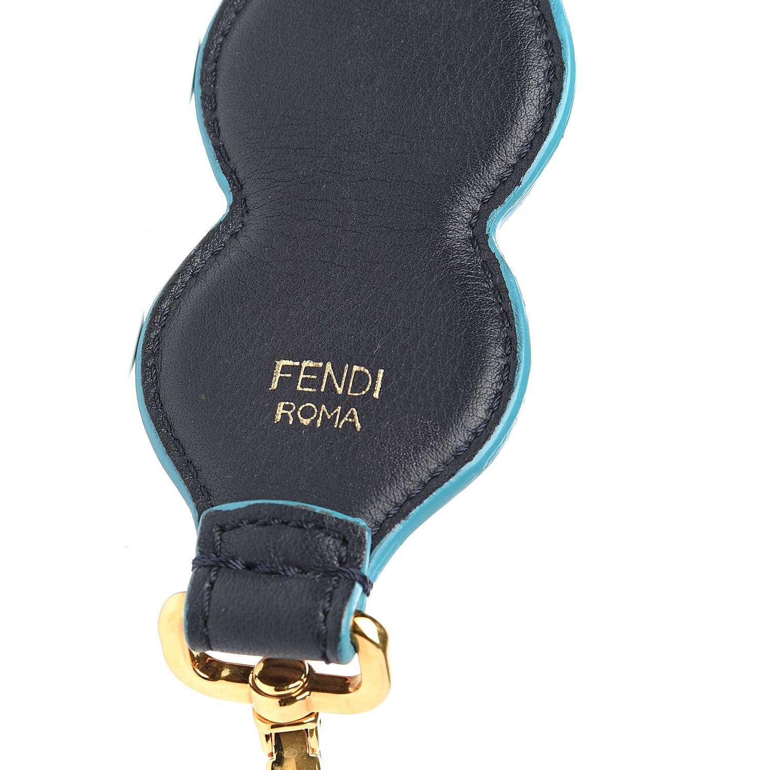 Fendi Vitello Dolce Spike Studded Circle Strap You Blue Notte Multicolor 3 of 4
