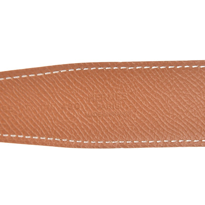 Hermes Swift Epsom 32mm Au Carre H Belt 95 Black Gold 4 of 8
