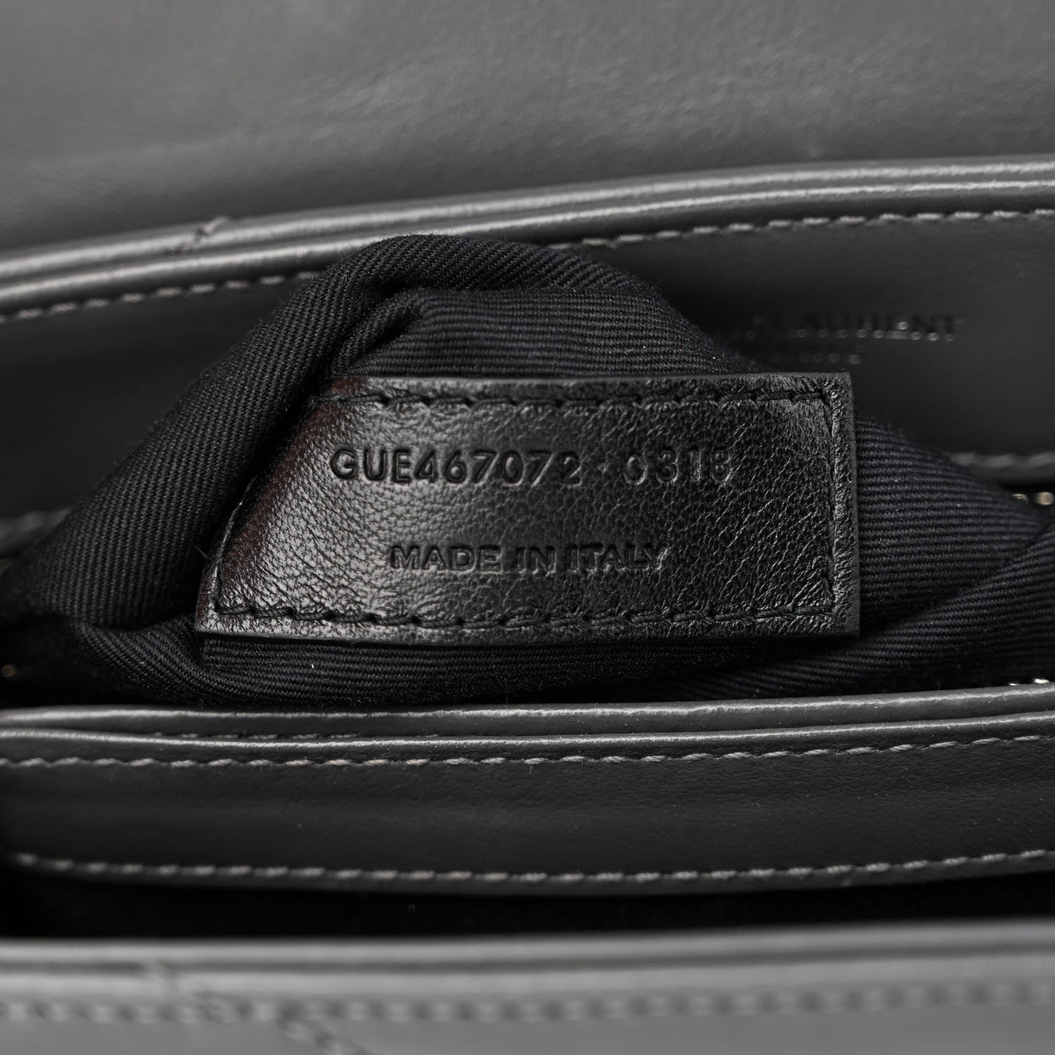 Saint Laurent Calfskin Y Quilted Monogram Toy Loulou Crossbody Bag Storm 7 of 10