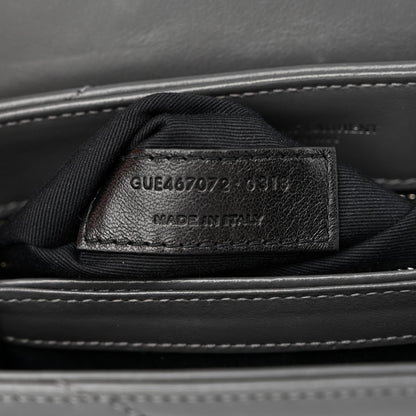 Saint Laurent Calfskin Y Quilted Monogram Toy Loulou Crossbody Bag Storm 7 of 10