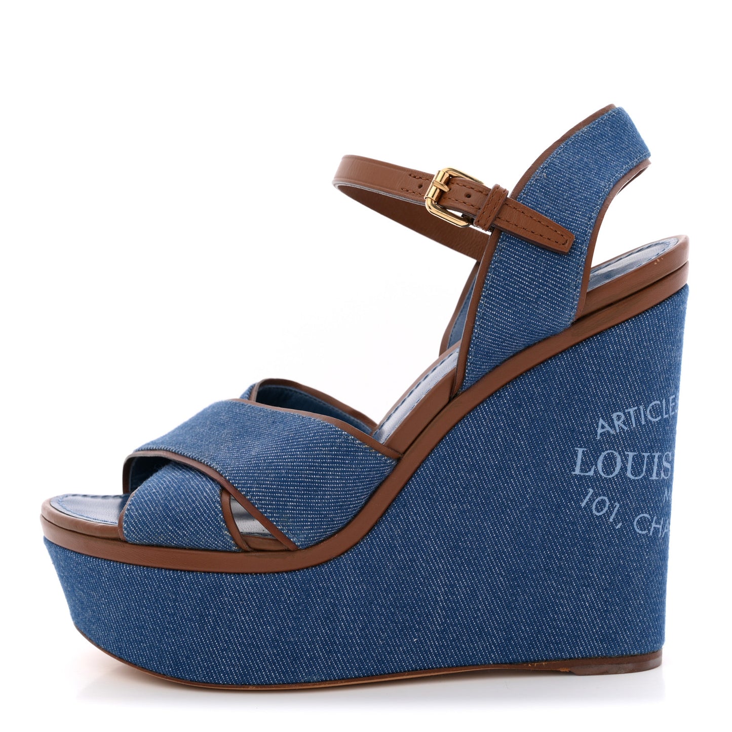Denim Articles de Voyage Wedges 37.5 Blue
