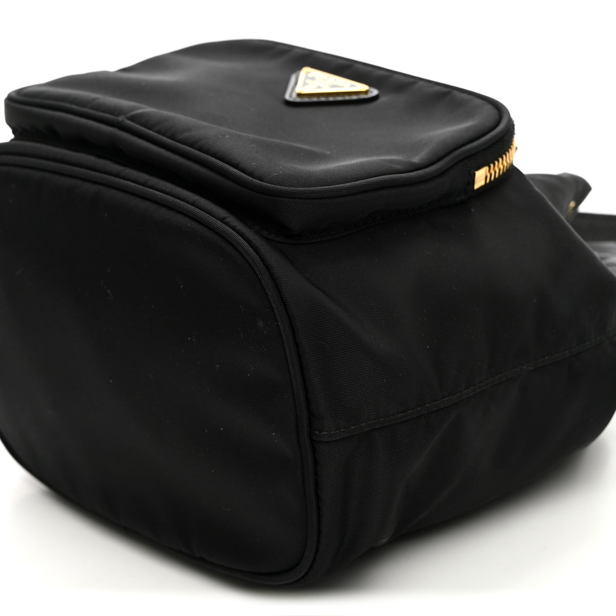 Prada Saffiano Tessuto Nylon Mini Bucket Crossbody Bag Black 11 of 12