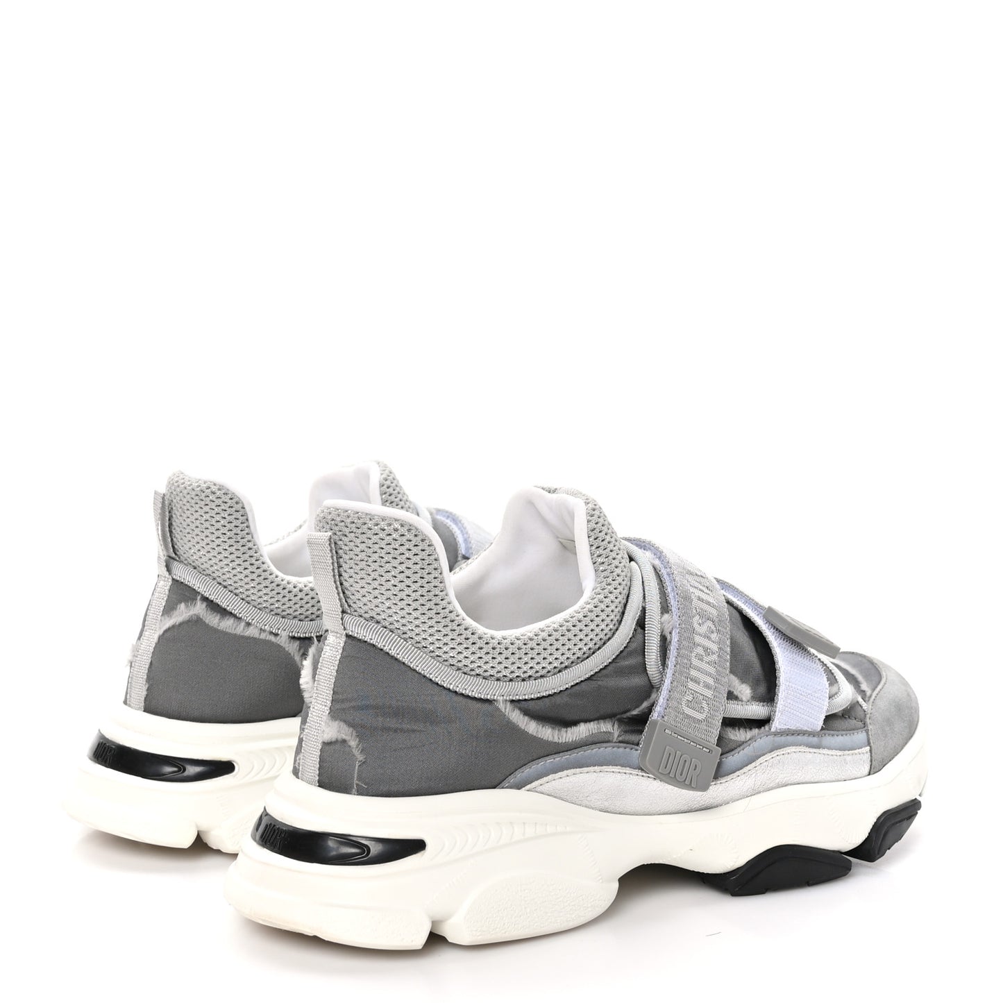 Technical Fabric Nylon Camouflage Womens D-Wander Sneakers 40 Silver