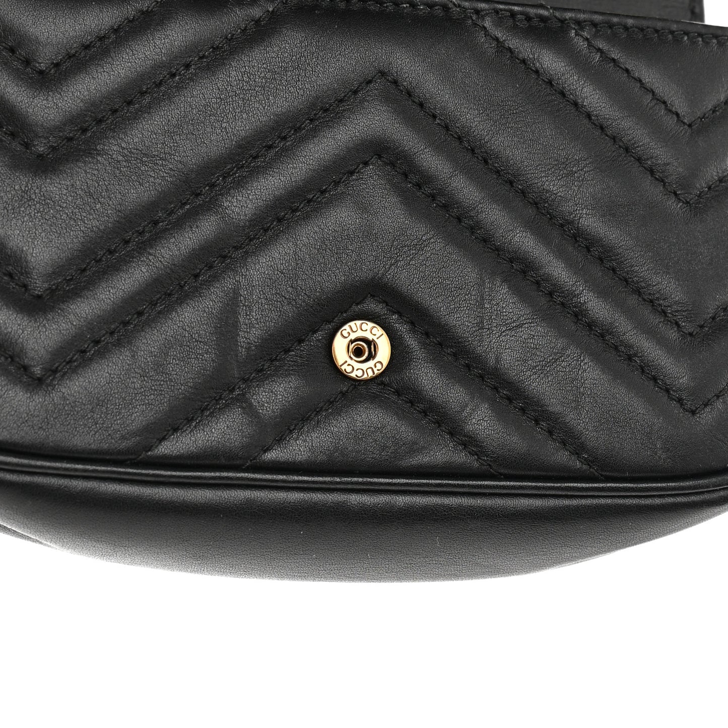Calfskin Matelasse Super Mini GG Marmont Shoulder Bag Black