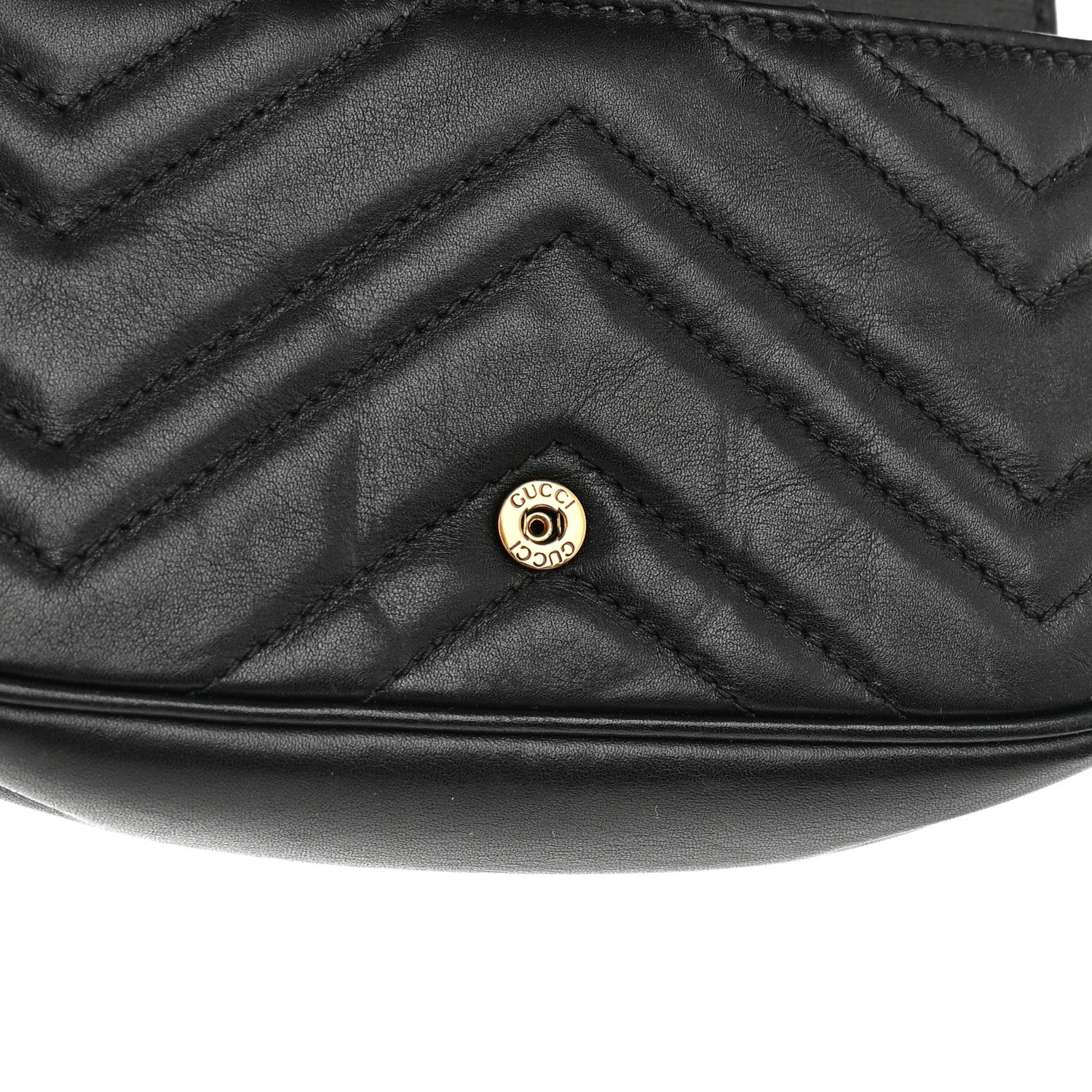 Gucci Calfskin Matelasse Super Mini GG Marmont Shoulder Bag Black 13 of 16